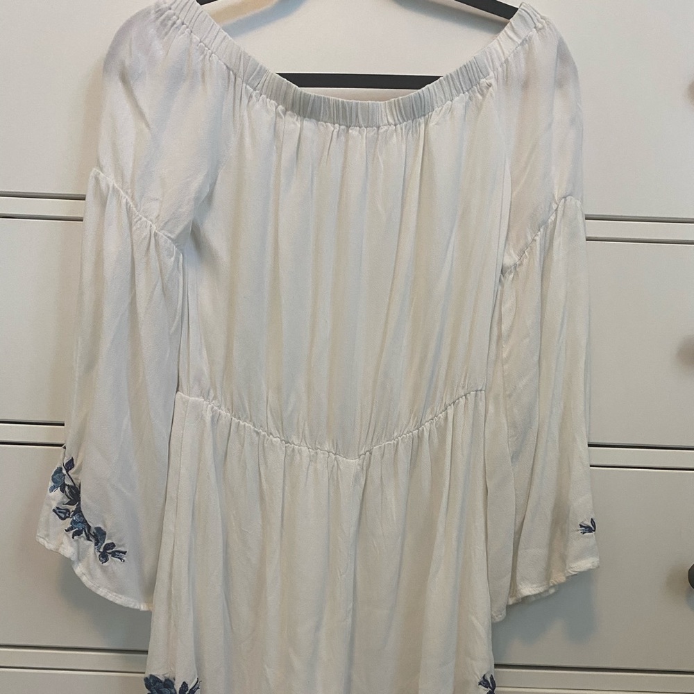 White off the shoulder romper
